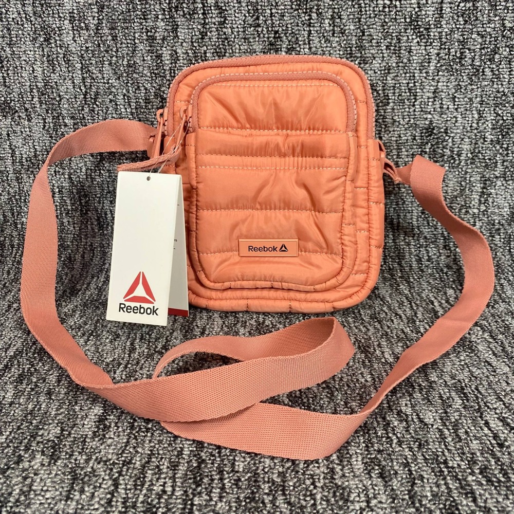 NWT Reebok Andrea Crossbody Bag Pink Clay Quilted Mini Shoulder Pouch Purse